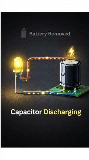 Capacitor working explained with real-life examples ⚡ Simple, visual, and easy to understand!