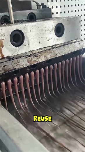 Molten plastic is extruded into strands and cut into pellets for reuse in manufacturing. #Recycling #Manufacturing #PlasticsProcessing #fblifestyle | Metzgerei Ogunquit Studio