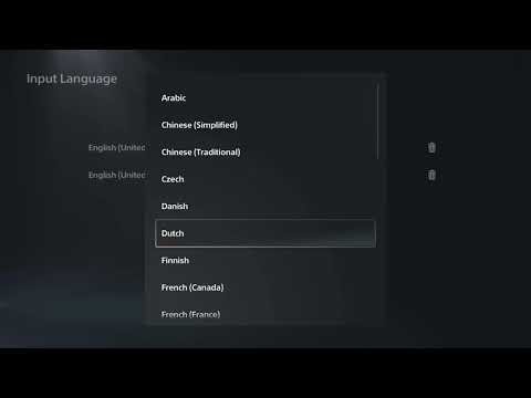 PS5 How to Change input language