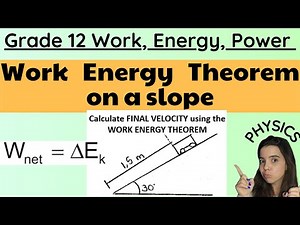 Work Energy Theorem on a slope (inclined plane) Grade 12 Work Energy Power