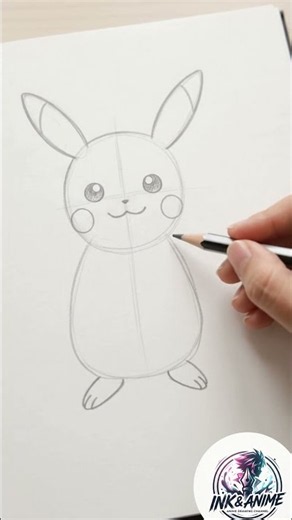 How to Draw Pikachu Step-by-Step (Easy for Beginners) | Ink & Anime #tutorial #pikachu #pokemon