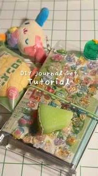 DIY Clear Journal Cover 🍈 + Rainbow Notebook Set Tutorial #journaling #ハンドメイド #diyjournal