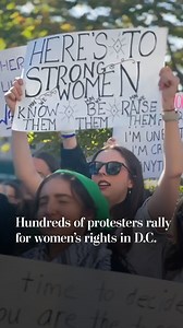 Hundreds of protesters rally for women's rights in D.C.