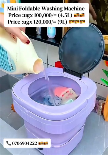Mini Foldable Washing Machine available in size 4.5L at 100,000ugx🇺🇬, 9L at 120,000ugx🇺🇬🇺🇬 #washingmachine #miniwashingmachine #laundry #foldablewashingmachine #fyp