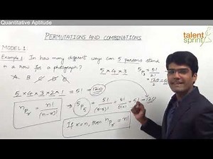 Permutations and Combinations | Model - 1 | Quantitative Aptitude Tricks |TalentSprint Aptitude Prep