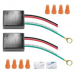 2 Pack Touch Lamp Control Module, Lamp Touch Dimmer Switch 3 Way Works for Metal Base or Pole, Touch Lamp Sensor Replacement Touch Dimmer Switch Repair kit with Wire Caps Fit for Dimmable LED Bulbs