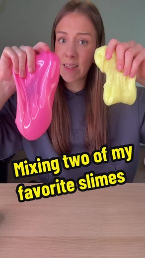 Mixing Two Favorite Slimes: Glossy Pink Thick Yellow Slime