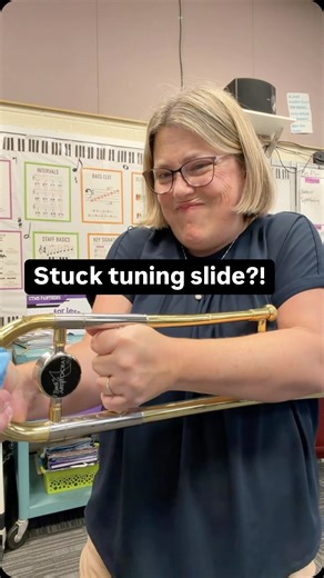 Mrs. Allen on Instagram: "One of my favorite instrument magic tricks! #band #banddirector #trombone #trumpet #tuningslide #instrumentrepair #stuckslide #middleschoolband"