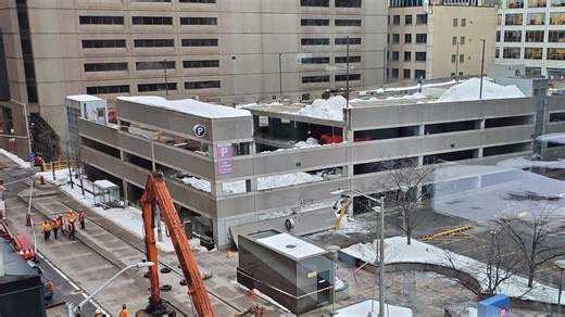 A parking garage in downtown Ottawa collapsed