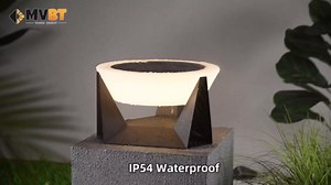 Solar Post Lights Outdoor Waterproof, 15" Solar Column Lights Outdoor Large, Dusk to Dawn Modern Pillar Light, Luxury Pool Column Lamp, LED Patio Lanterns for Driveway Entrance Pillars Gate Posts