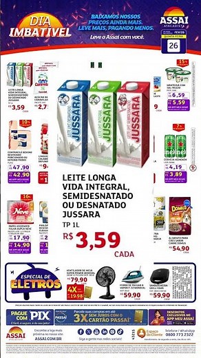 ASSAÍ ATACADISTA SP - PROMOÇÃO LEITE INTERGRAL. QUANTO TÁ NA SUA REGIÃO?