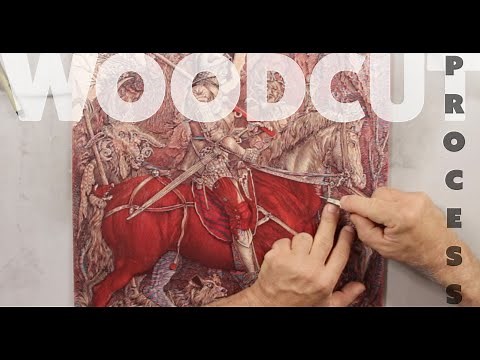 Woodcut Process of My First Woodcut Print | Making a Woodcut of an Albrecht Dürer Engraving