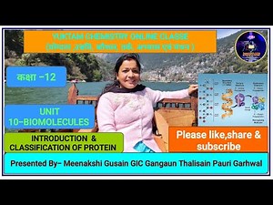 Class 12 Chemistry |Biomolecules – Introduction & Classification of Proteins |NCERT Full Explanation