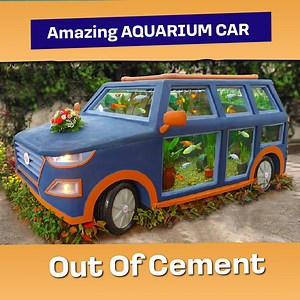 Building a Unique Aquarium Car with Cement 🐠 | No1 Ideas