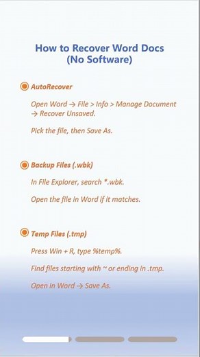 How to Recover Unsaved Word Docs 📄 (Quick Guide)#wordtips #datarecovery