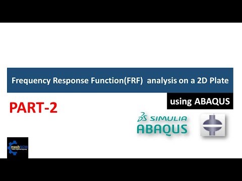Frequency Response Function (FRF) Analysis using Abaqus || PART 2/2