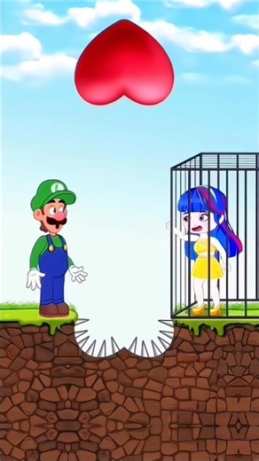 the lily kcn princess is being trapped luigi 😯 #shorts