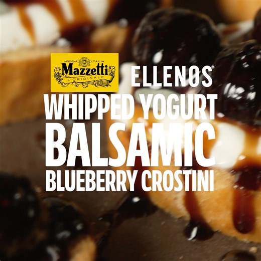 Ellenos on Instagram: "Gourmet vibes in minutes 👩‍🍳💙 These Whipped Ellenos Yogurt & Mazzetti Balsamic Blueberry Crostinis feel restaurant-worthy but take almost no effort. How many of these tasty crostinis would you reach for? 👉 Tag a friend who would devour these! #ellenosyogurt #mazzetti #mazzettioriginale #appetizerrecipe #appetizerinspo #cookingathome #cookingtutorial"