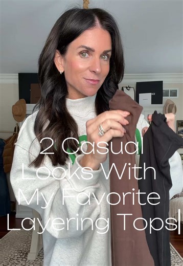 These are the absolute softest wool layering tops I’ve fallen in love with! Not itchy at all and the perfect base layer🤌🏻 #casualoutfits #winteroutfit #layeringtop #closetstaples #amazonfashion