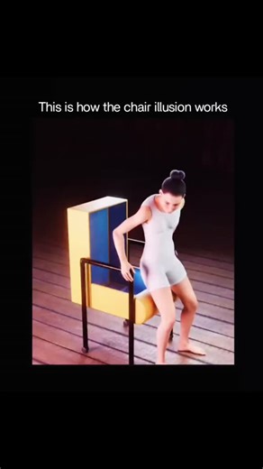 new explain_ on Instagram: "This animated reel breaks down the famous floating chair magic trick that has amazed audiences for years. Magicians appear to sit on a chair supported by only a single stick, making it look impossible and almost supernatural. The video explains the illusion in a clear and visual way that anyone can understand.The trick works because of hidden structural support and smart balance design. While the audience focuses on the visible stick, their attention is distracted fro