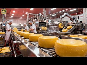 Inside a Modern Cheese Factory: From Dairy Farm to Supermarket Shelf (Full Process)