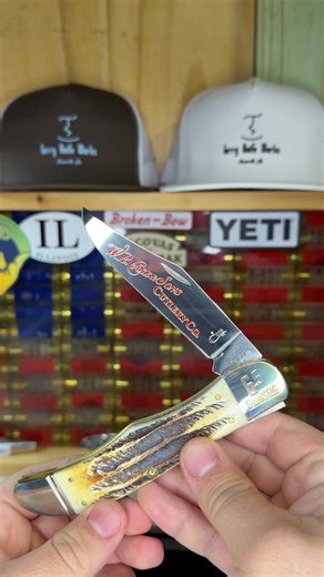 Limited edition 6.5 Bonestag Folding Hunter # 228 of 350 made. 6.5 Bone Stag engraved on the bolster and “W.R. Case & Sons Cutlery” printed on the clip blade in Red @W.R. Case and Sons #wrcaseandsons #knife #trending #outdoors #hunter