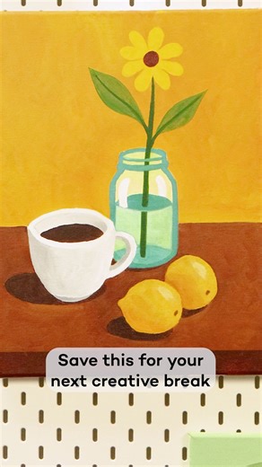 This beginner-friendly still life tutorial is such a fun way to try colour mixing and painting with acrylics. You’ll create a sweet little scene featuring lemons, coffee, and a flower in a vase – plus we’ve got a printable reference to make the whole project even easier 🍋🌻Tap the link to get started. AU link: https://www.montmarte.com.au/blogs/projects-how-to/create-a-contemporary-still-life-painting-with-acrylic-colour GLO link: https://www.montmarte.com/blogs/projects-how-to/create-a-contemp