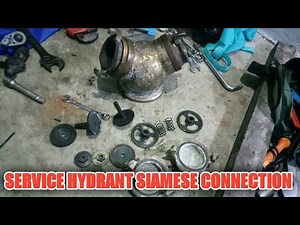 Service fire hydrant siamese connection