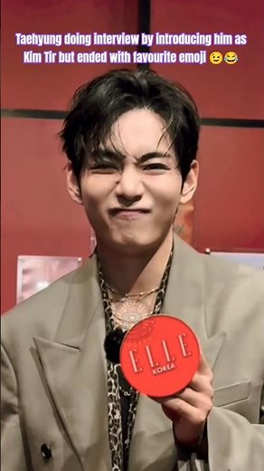 Taehyung end interview with favourite emoji cutely 🥴🤧#v