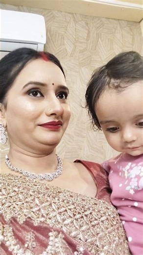 My Makeup & Jewelry Look 💖 | Sweet Moments with My Little One#shorts #viral #cutebaby