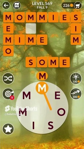 Wordscapes Level 569, Fall 9 Autumn Answers