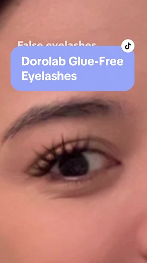 Easy False Eyelash Application with Dorolab Glue-Free Lash Clusters