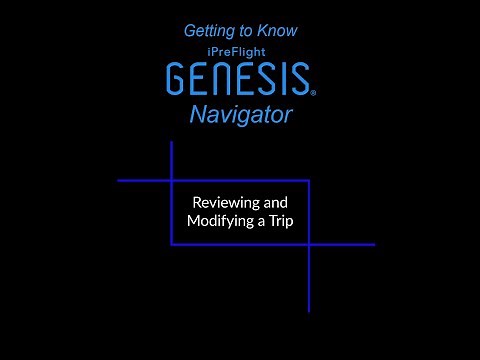 Reviewing and Modifying a Trip with iPreFlight Genesis