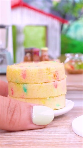 Mini Rainbow Cake with Strawberry🍓 Satisfying ASMR | Mini Cake #shorts #asmr #miniature #minicake