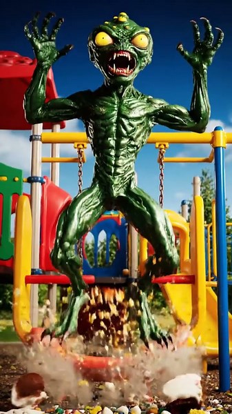 Terrifying Alien Discovers Entire Playground is Made of Cake (Meltdown)