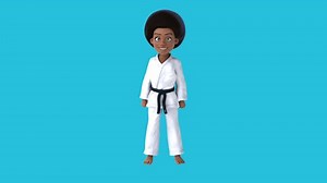 Fun 3d Cartoon Martial Arts Girl Stock Footage Video (100% Royalty-free) 3689616715 | Shutterstock