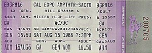 Aug 16, 1986: AC/DC / Queensrÿche at Cal Expo Amphitheatre Sacramento, California, United States | Concert Archives