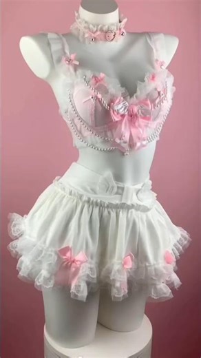 Ultra Kawaii Pink & White Ruffle Set | Coquette Doll Aesthetic Try-On 🎀✨