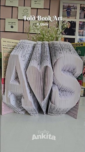 DIY fold book art #crafts #diy #handmade #krafterankita #shorts #foldbook #bookfolding #ytshorts