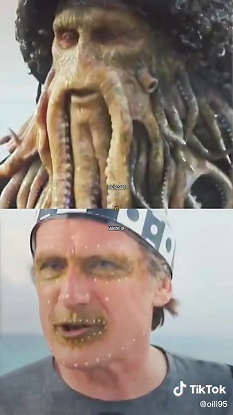 Before and After Motion Capture Video Editing for the Role of Davy Jones