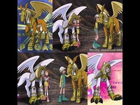 Digimon: Patamon and Gatomon Armor Digivolve to Pegasmon & Nefertimon