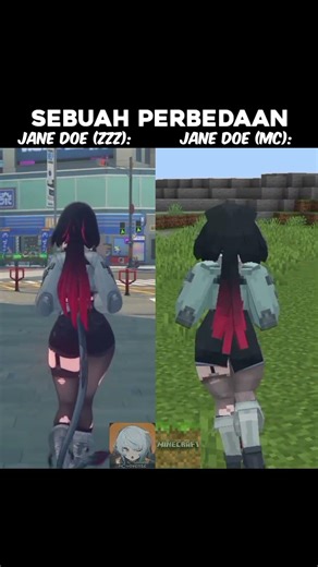 Jane doe in Minecraft?? 😨 #minecraftshorts #janedoe #zenlesszonezero #texturepack #mcpe #foryou