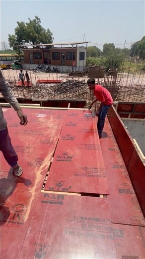 Plywood slab shuttering 😱 technically carpenter construction #shorts #viral #yt #construction #work