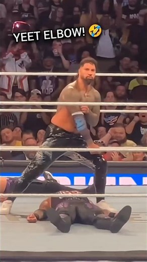 Jey Uso Doing YEET Elbow! 🤣🙌 #wwe #jeyuso #funny #shorts