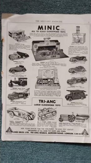Minic Models Toy Cars advert 1930s - version B