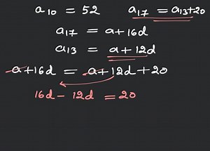 Q1. If the 10^{\text {th }} term of an AP is 52 and the 17^{\te... | Filo