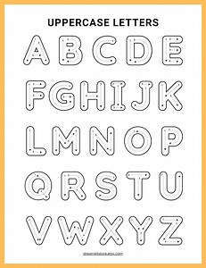 Printable Tracing Alphabet, Letter Tracing Worksheet, Uppercase and Lowercase Letters - Etsy