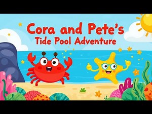 Cora and Pete's Tide Pool Adventure 🌊 | Ocean Animals Story for Kids | Learn About Tide Pools!