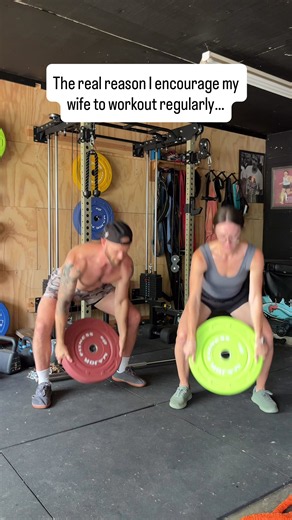 My wife exercising regularly is good for both of us 🤣🏆💪🏼 #gymhumor #relationshipgoals #workout #fitmom #fitdad