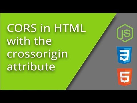 HTML crossorigin attribute